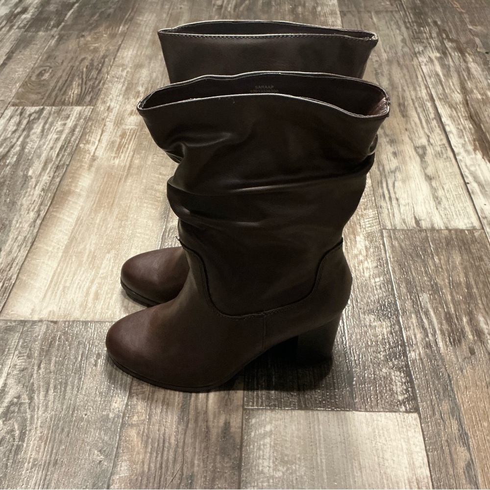 Style & Co. Dark Brown Heeled Boots Size 9.5 - Picture 7 of 16